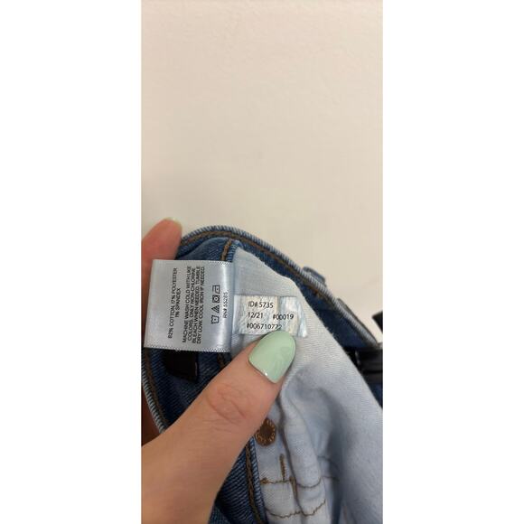 Express Jeans Womens 6 Regular Blue Light Wash High Waisted Straight Ankle - Picture 5 of 7